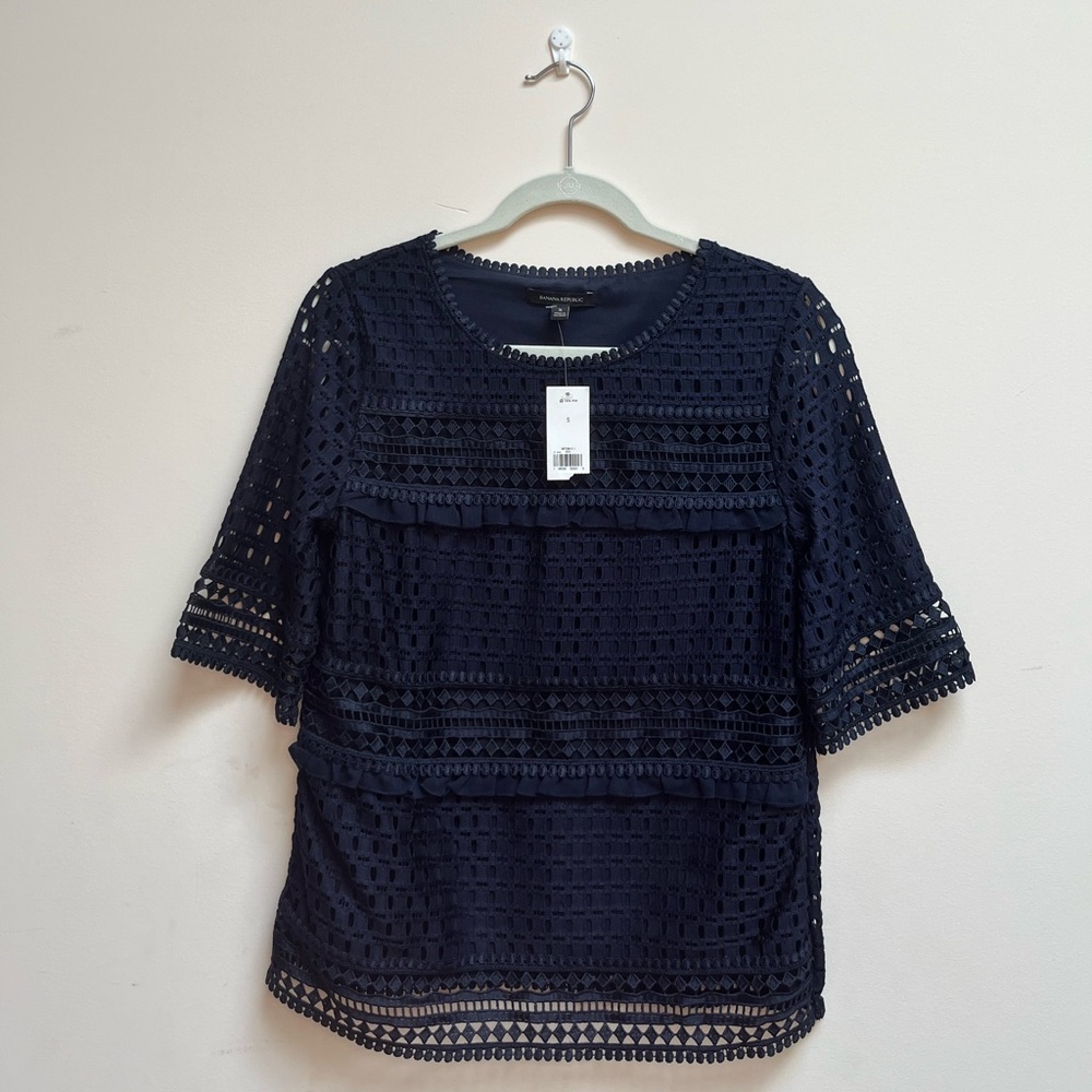 banana republic lace shirt